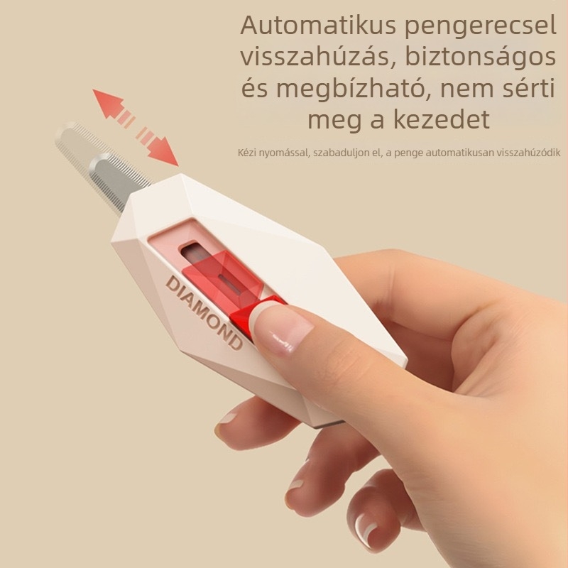 Mágneses doboznyitó kés – rozsdamentes acél, modell S2625, Four Seasons Leisure, automatikusan visszahúzódó
