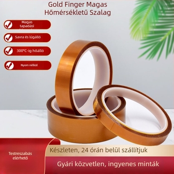 PET magas hőmérsékletű szalag lítium akkukhoz és hordozható töltőkhöz – szilikon ragasztó, vastagság 0,05–0,10 mm, PET alap, hosszú távú 180°C, rövid távú 230°C