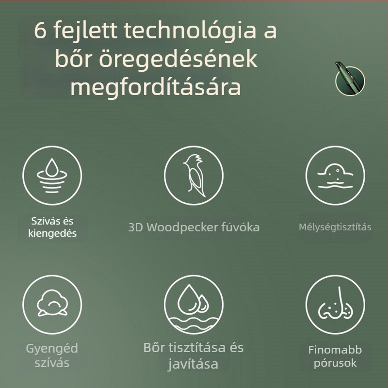 Háztartási mitesszer-eltávolító vákuum készülék — arctisztítás, modell MRC7, márka Clouds are beautiful, 2023-ban forgalomba hozva, 3 fokozatú beállítás