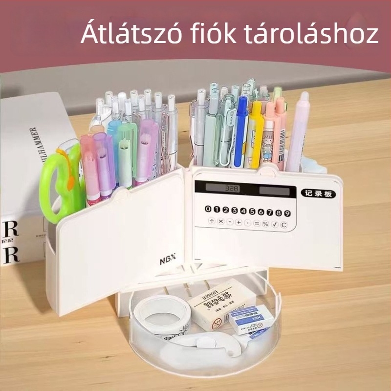 NBX BT-41 Tolltartó - Kör alakú műanyag asztali szervező
