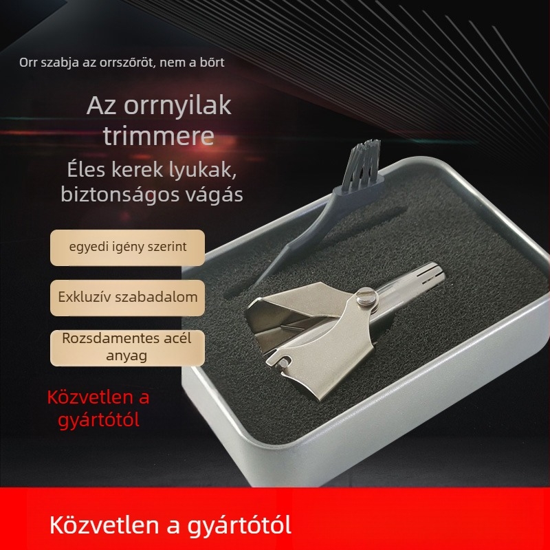 Orrszőrzet-trimmel, rozsdamentes acél, újratölthető, teljesen mosható, 25 g