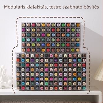 Íróasztali tolltartó és tároló – fa-műanyag lemez, többfunkciós, levehető, modern minimalist dizájn