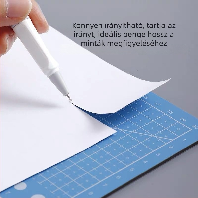 Toll-stílusú kézműves kés füzetekhez és papírmunkához, műanyag test, modell 001