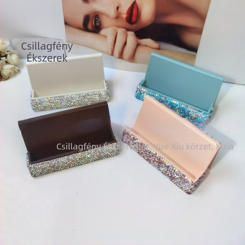 Starlight márkájú gyémánt-díszítésű névjegykártyatartó, egyrétegű kivitel, modell: névjegykártyatartó, üzleti ajándékhoz megfelelő