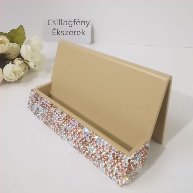 Starlight márkájú gyémánt-díszítésű névjegykártyatartó, egyrétegű kivitel, modell: névjegykártyatartó, üzleti ajándékhoz megfelelő