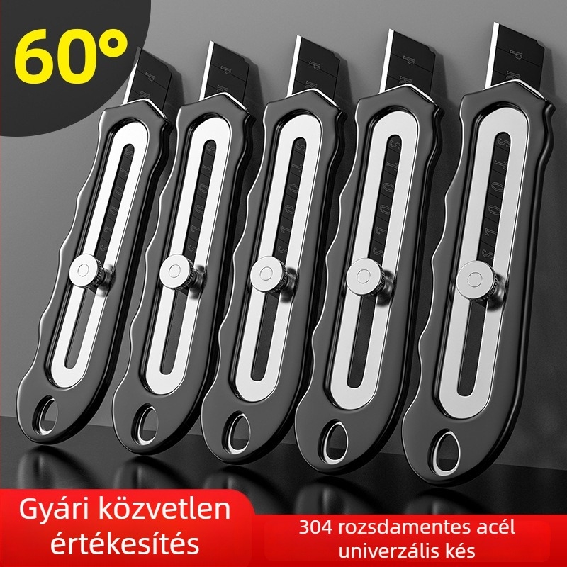 Ipari tapétavágó kés, teljes acél szerkezet, nehéz, pengéje rozsdamentes acél