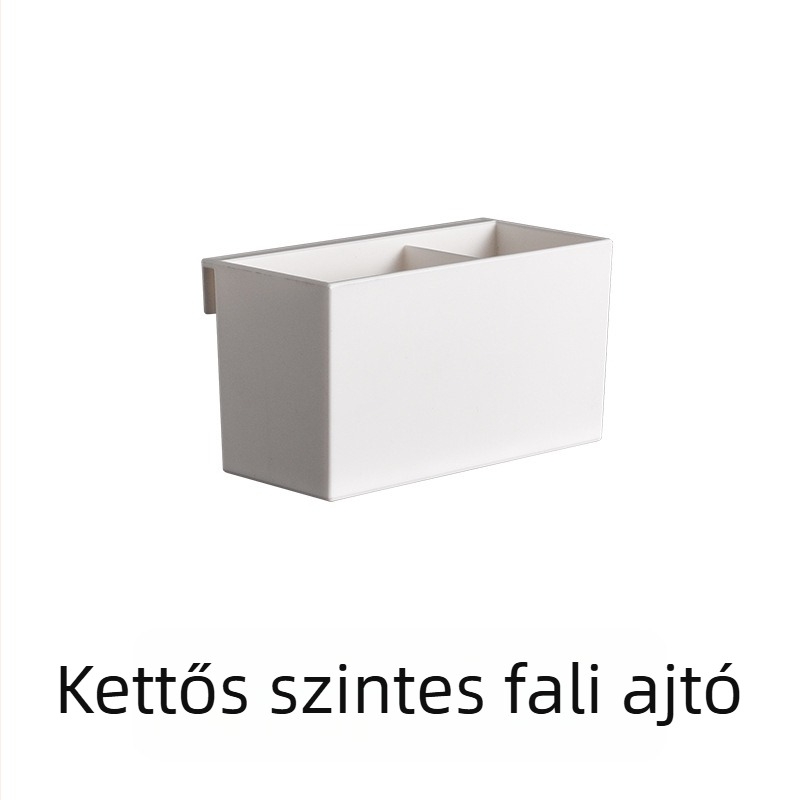 Fali-montázsú kis irodai tároló – ABS műanyag, 0,5 L, nyitott felső, tollak és kozmetikumok számára