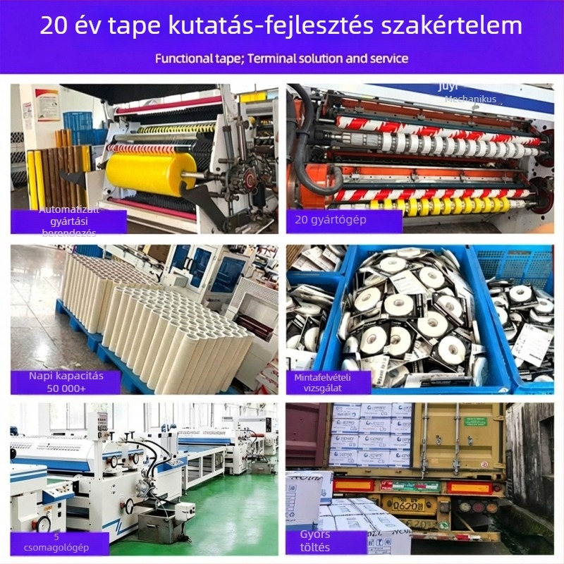 Csomagoló Szalag - Nagy átláthatóság, buborékmentes (50 μm vastagság; BOPP film; akril ragasztó; erős tapadás)