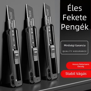 Ipari kategóriás, többfunkciós tapétavágó kés, Modell 181, PP anyag, penge 0.5×18×100 mm, nettó tömeg 50 g, Márka JinYong