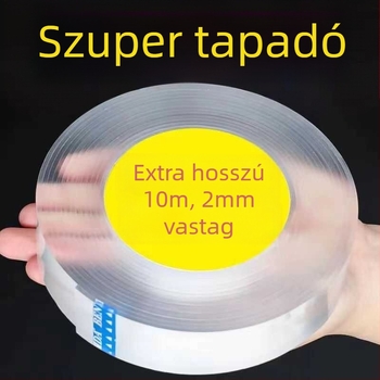 Nano varázslatos kétoldalas ragasztószalag, nyom nélkül, átlátszó, magas viszkozitású ragasztó falra szereléshez