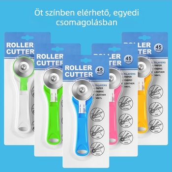 Huanmei forgó vágó textilekhez – Mini kézműves kés, műanyag test, 50 g