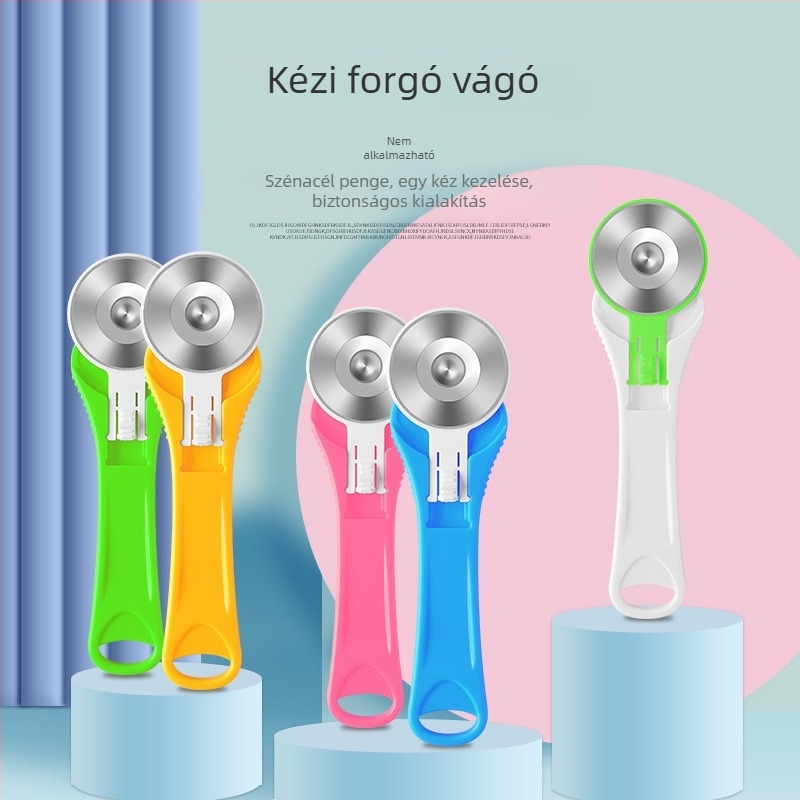 Huanmei forgó vágó textilekhez – Mini kézműves kés, műanyag test, 50 g