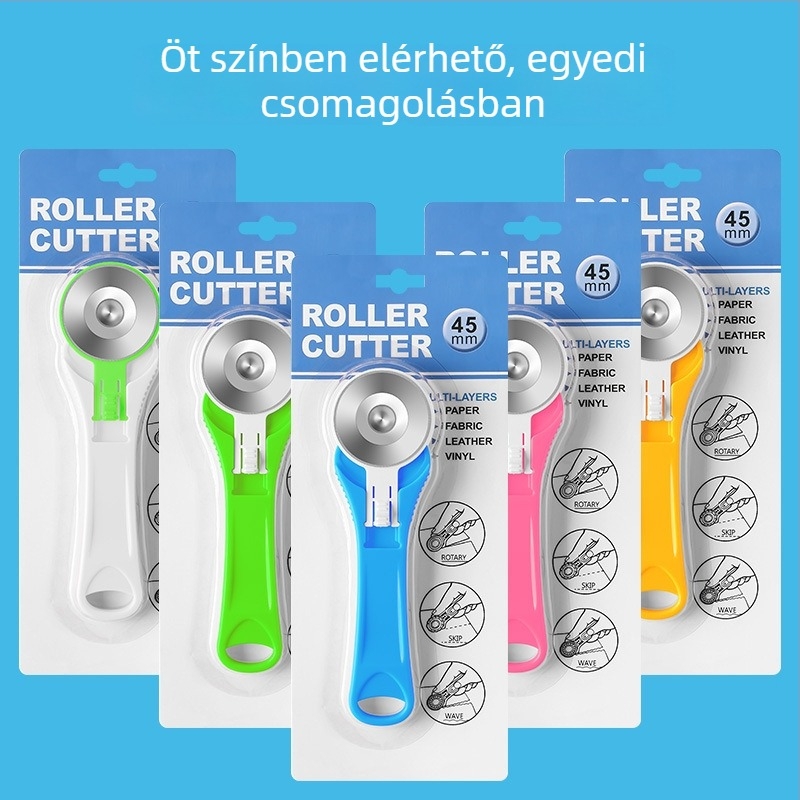 Huanmei forgó vágó textilekhez – Mini kézműves kés, műanyag test, 50 g