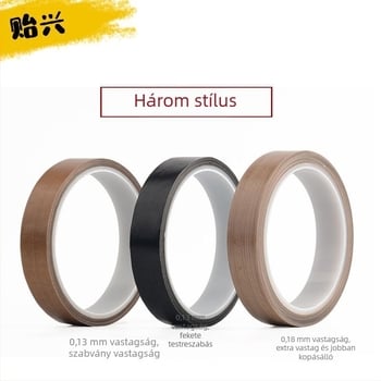 Teflon magas hőmérsékletű szalag antistatikus szigetelő, motorok és transzformátor tekercsei számára, PTFE alap, vastagság 0.13–0.18 mm, hőmérséklet-tartomány -40°C-tól 260°C-ig, PVC ragasztórendszer