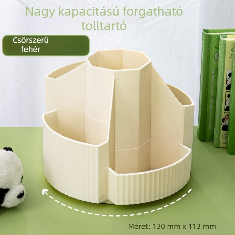 Qiwang 985 Forgatható tolltartó lépcsőzetes kialakítással, nagy kapacitású asztali szervező