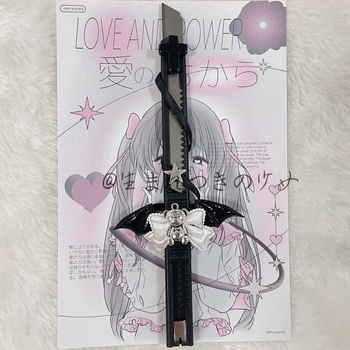 Használati kés kézzel készített medve témájú, gothikus sötét édes esztétikával (Márka: Other; Modell: Utility knife; Importált: Nem)