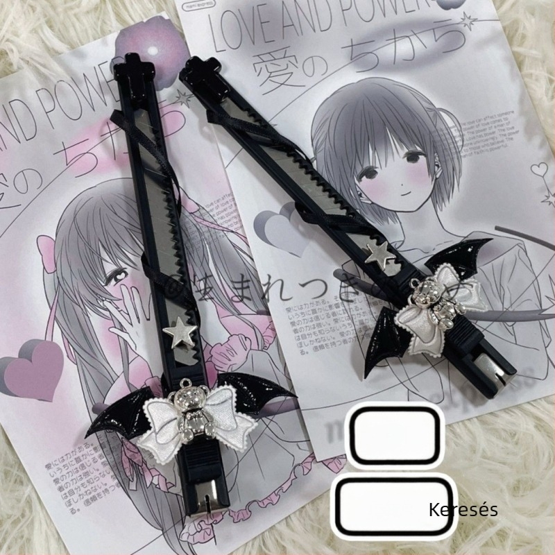 Használati kés kézzel készített medve témájú, gothikus sötét édes esztétikával (Márka: Other; Modell: Utility knife; Importált: Nem)