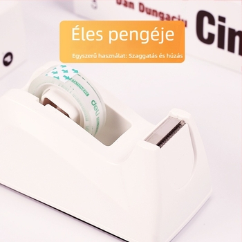 Deli 814A Asztali szalag tartó és vágó, műanyag, 390 g, szalag szélesség legfeljebb 108 mm