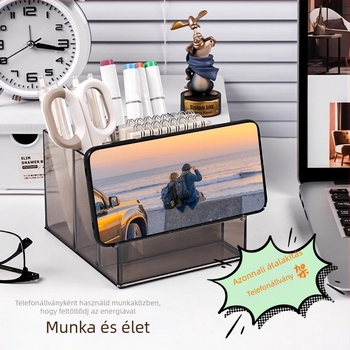 Asztali tárolóedény, átlátszó, osztókkal; polisztirol anyagból; modell: magas és alacsony tárolási dizájn