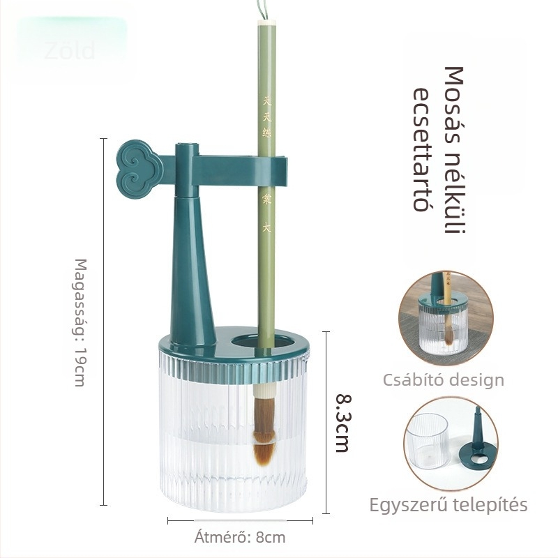 Nem mosó tolltartó beépített ecsettisztítóval kaligráfiához — Modell TN-1138, Anyag AB, Márka Practice every day