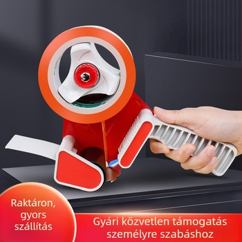 Kézi dobozszáró gép, acél konstrukció, modell 15010, max szalag szélesség 50 mm, szalagcsap átmérője 75 mm