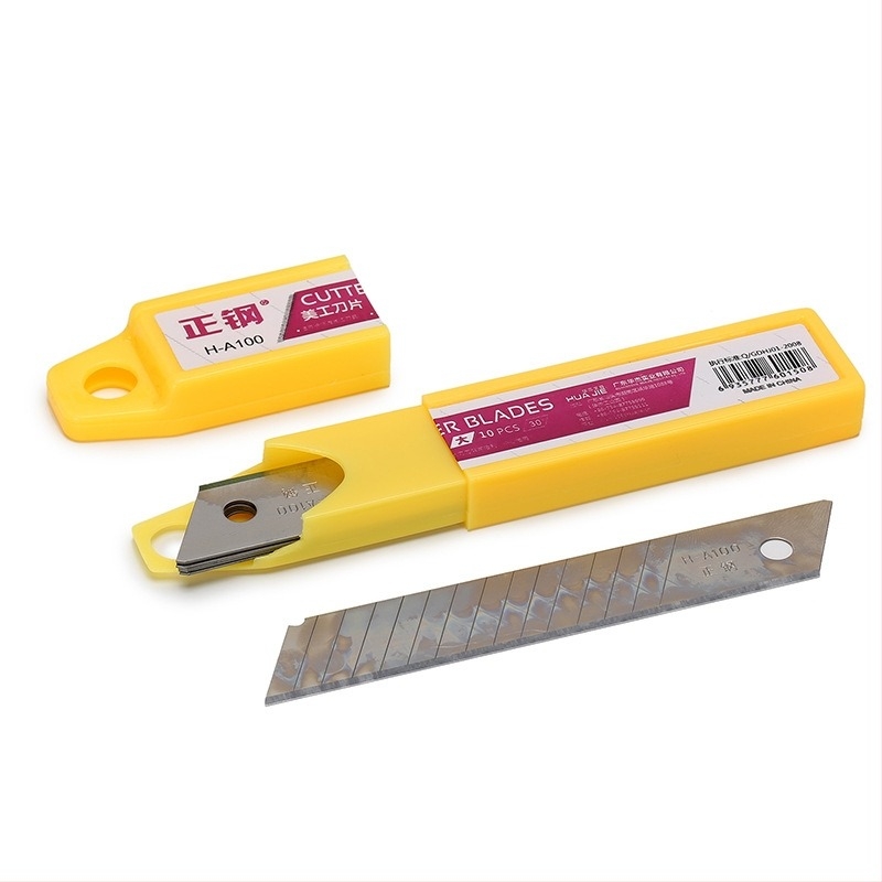 Huajie HA80-HA100 magas széntartalmú acél barkács kés pengéi, 10 darabos készlet