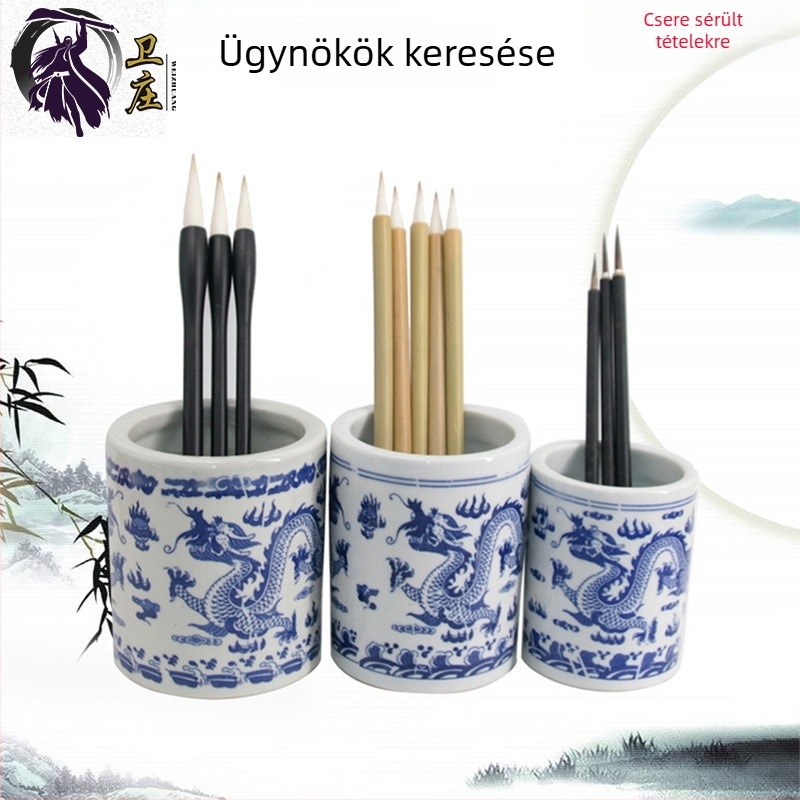 Weizhuang kerámia tolltartó, hengeres