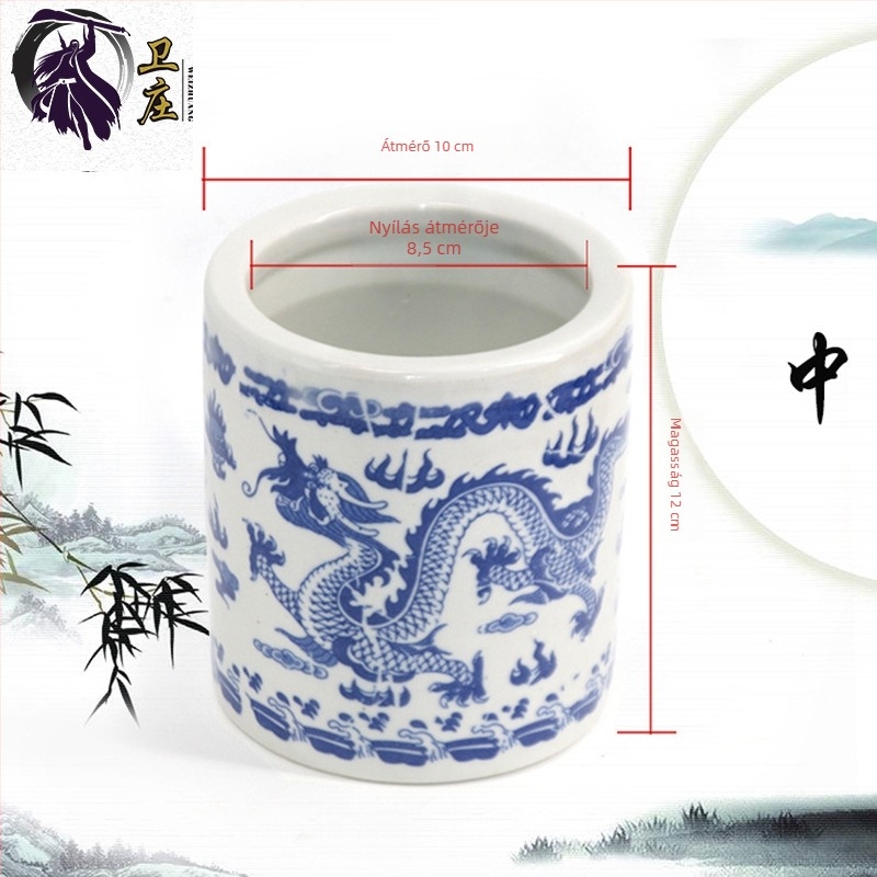 Weizhuang kerámia tolltartó, hengeres