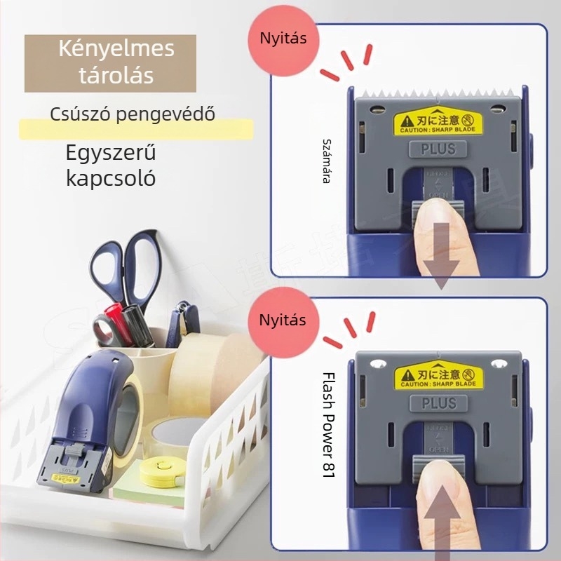 Kézi szalagvágó-tömítő készülék, stabil és könnyű, 48 mm-ig terjedő szalaghoz