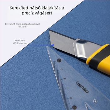 Deli irodai kés tapétákhoz, 18 mm penge, rozsdamentes acél, ipari használatra, cserepenge