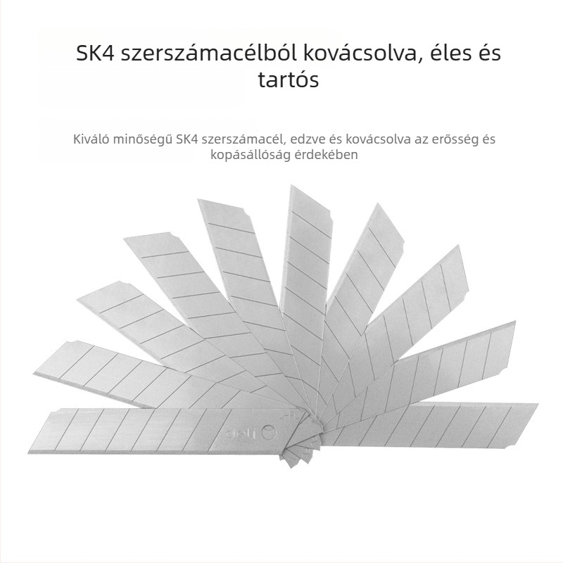 Deli irodai kés tapétákhoz, 18 mm penge, rozsdamentes acél, ipari használatra, cserepenge