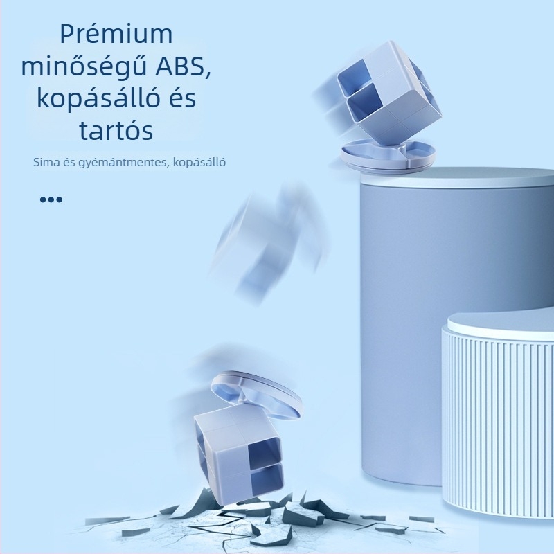 Forgó tolltartó és irodai tároló, ABS, négyzet alakú, modell XL-8008, nyomtatott logó, licencelt magáncímke