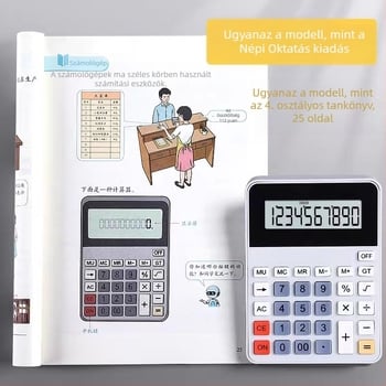 XG-2301 10 számjegyű számológép diákoknak - műanyag ház, AAA alkáli elemmel működik (nincs benne)