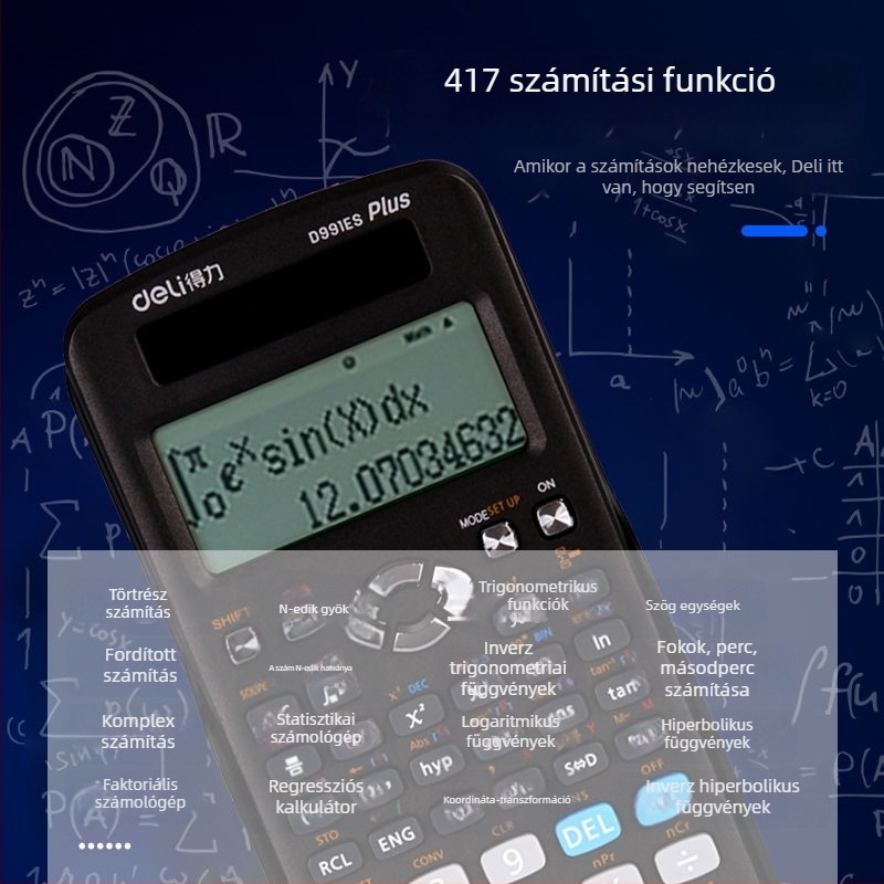 Deli D991ES tudományos számológép, modell D991ES, Márka: Deli; Importálás: Nem