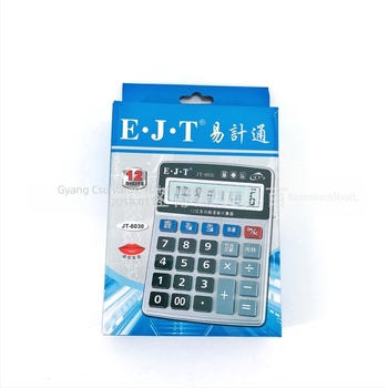 JT-6030 aritmetikai számológép 12-digit kijelzővel, hangfunkcióval, akril/ABS ház