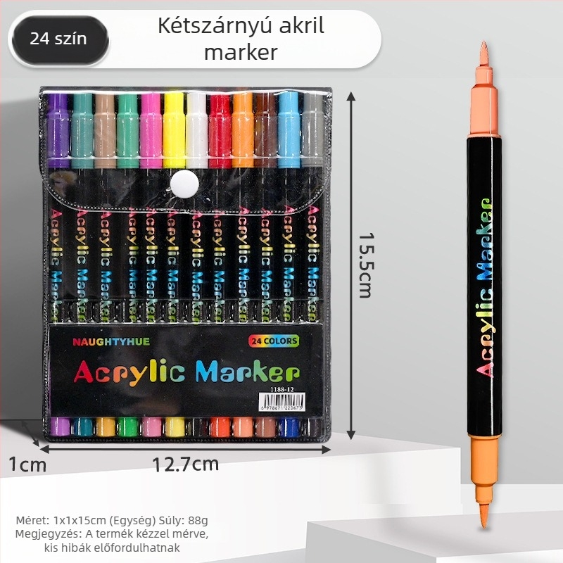 Akril marker tollak általános iskolásoknak, mosható, rajz és graffiti, művészeti kellékek