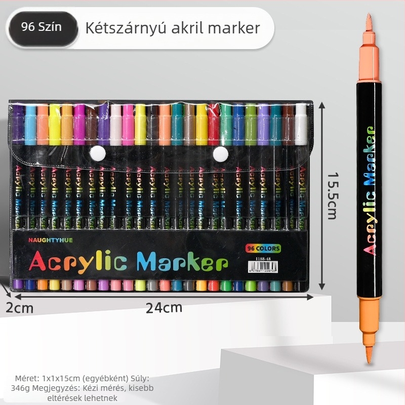 Akril marker tollak általános iskolásoknak, mosható, rajz és graffiti, művészeti kellékek