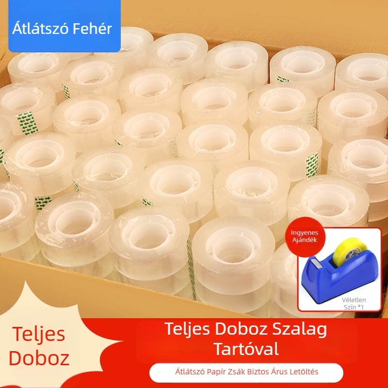 Ruida BOPP irodai ragasztószalag, alapanyag: BOPP, termékkód: Stationery tape, logó nyomtatás: elérhető, ajándékcsomagoláshoz alkalmas