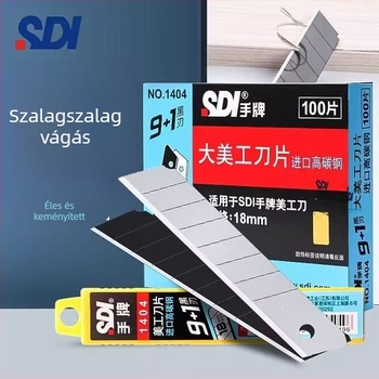 SDI 1404 tapétavágó kés, magas széntartalmú acélból, nettó tömeg 76 g