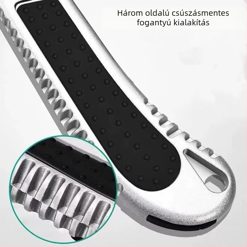 Alumínium‑ötvözetből készült többfunkciós kés tapéta és papír vágásához, modell Mgdao, márka Friendly, nettó tömeg kb. 73 g