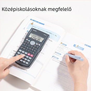 Deli D82MS tudományos számológép, 12 számjegy kijelző, elem benne