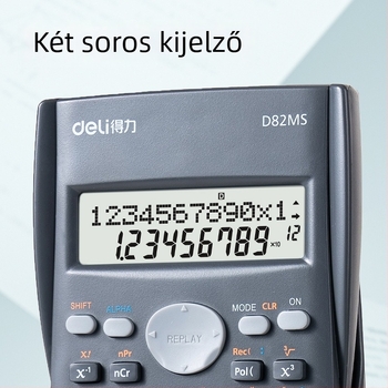 Deli D82MS tudományos számológép, 12 számjegy kijelző, elem benne