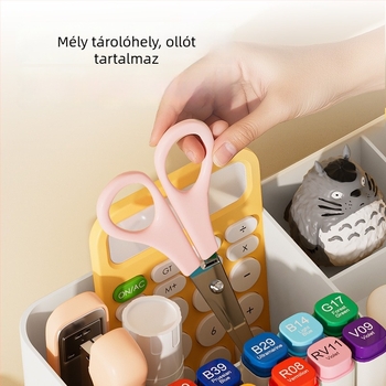 Akril asztali rendező fiókokkal tollak és irodai kellékek számára