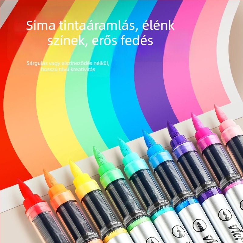 Akril marker készlet: nem csöpögő, kerek test, puha hegy, víz alapú tinta és intelligens tinta-vezérlés