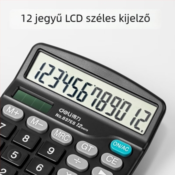 Asztali számológép 837ES duál tápegységgel, 12-jegyű kijelző, fém-plasztik test