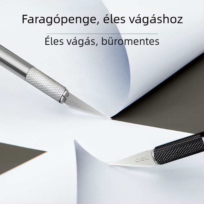 Deli 2102 gravírozó kés – fa gravírozó eszköz, papírvágás, tollkés, gumibélyeg készítéséhez