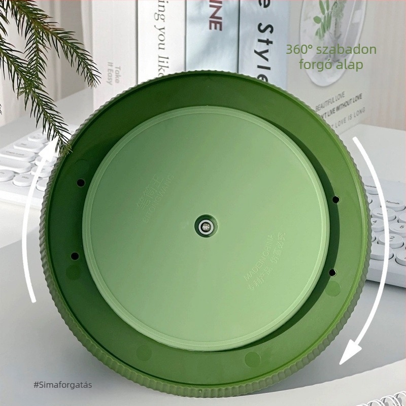 Panda Bamboo 360° forgó tolltartó az asztalra - háromszög alakú műanyag rendező