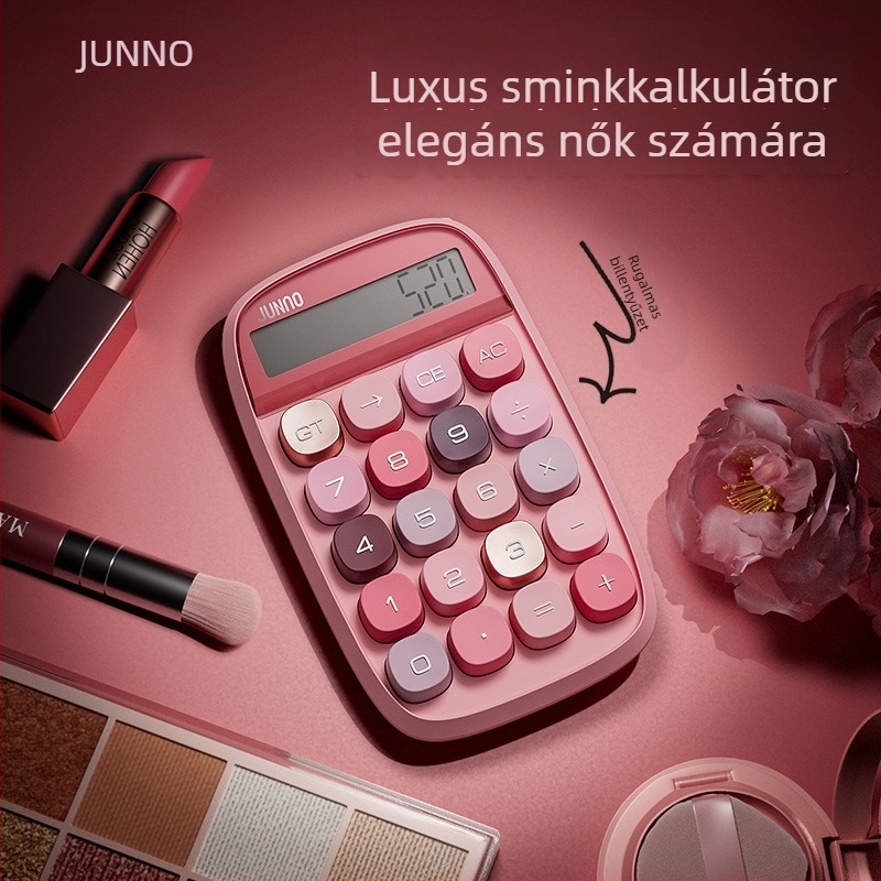 Zuneng JN660 aritmetikai kalkulátor, 10-digit kijelző, hordozható, rugalmas billentyűzet, elem mellékelve
