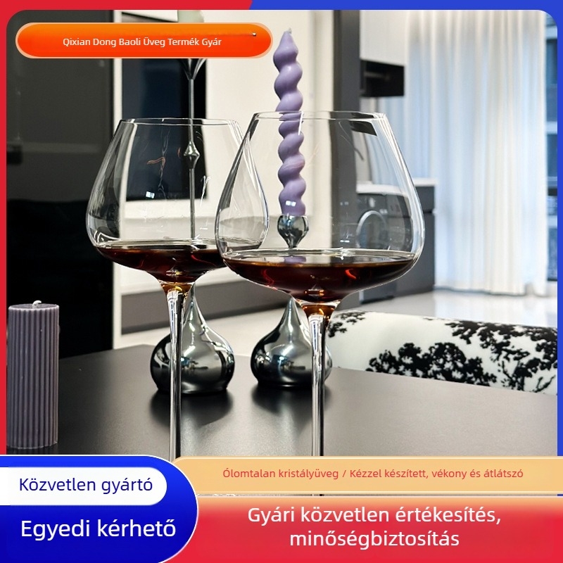 Kristály borospohár-készlet, ultra vékony falú, egyszerű stílus, kapacitás 901–1000 ml, több mint 10 darab