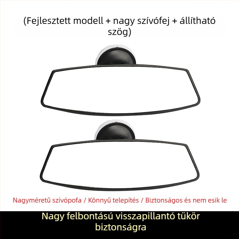 Elektromos háromkerekű belső visszapillantó tükör szívófejjel, hátrameneti tükör, univerzális négykerekű járművekhez, széles látómező